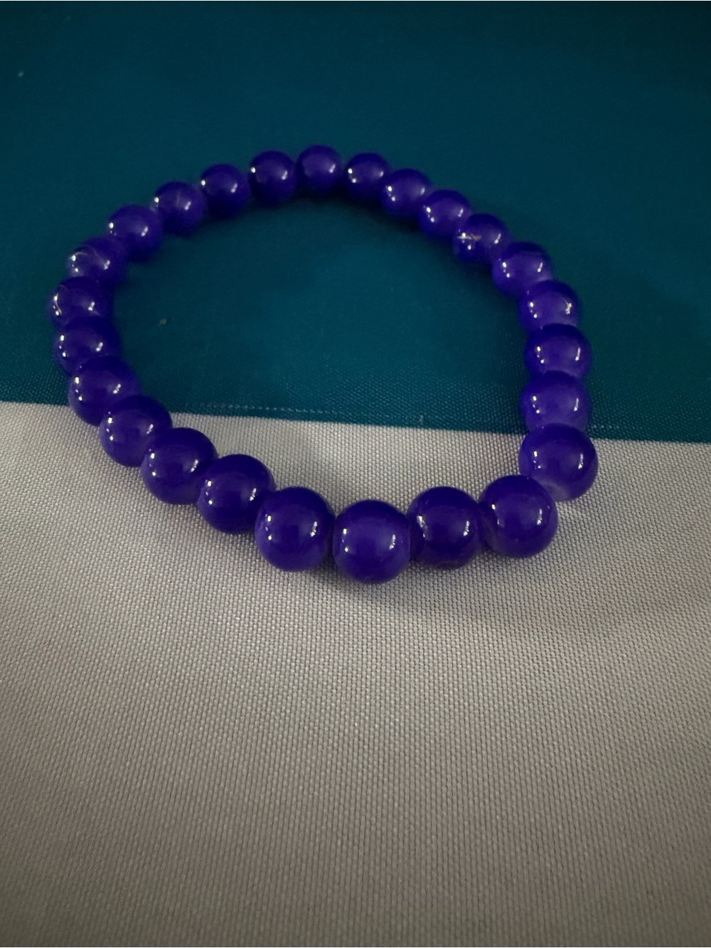 Vibrant Purple Beaded Stretch Bracelet